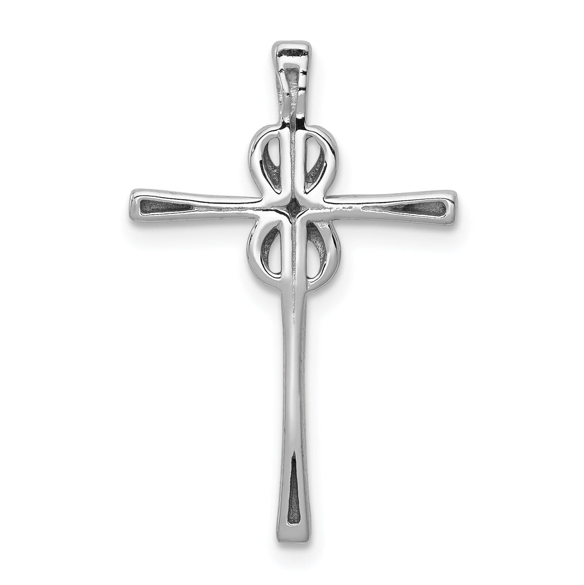 14k White Gold .03ct. Diamond Infinity Cross Chain Slide-PM4985-003-WA