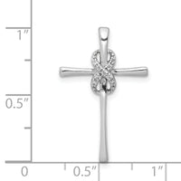 14k White Gold .03ct. Diamond Infinity Cross Chain Slide-PM4985-003-WA