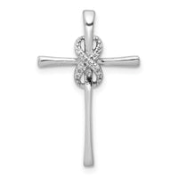 14k White Gold .03ct. Diamond Infinity Cross Chain Slide-PM4985-003-WA