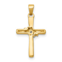 14k AA Diamond Cross Pendant-PM4990-005-YA
