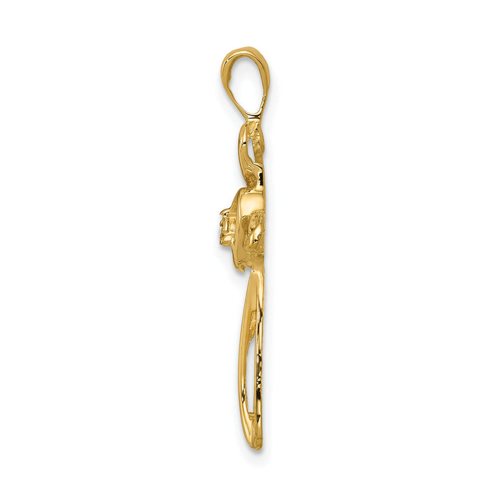 14k AA Diamond Cross Pendant-PM4993-001-YA