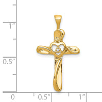 14k AA Diamond Cross Pendant-PM4993-001-YA