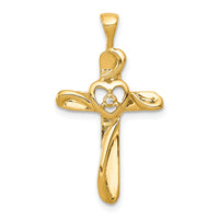 14k AA Diamond Cross Pendant-PM4993-001-YA