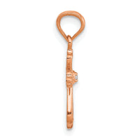 14K Rose Gold Diamond Accented Cross Pendant-PM4996-001-RA