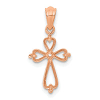 14K Rose Gold Diamond Accented Cross Pendant-PM4996-001-RA