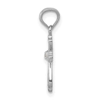 14K White Gold Diamond Accented Cross Pendant-PM4996-001-WA