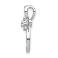 14k White Gold 1/20ct. Diamond Cross Chain Slide-PM4997-005-WA