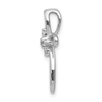 14k White Gold 1/10ct. Diamond Cross Chain Slide-PM4997-010-WA