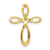 14k 1/5ct. Diamond Cross Chain Slide-PM4997-020-YA