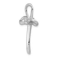14k White Gold 1/6ct. Diamond Cross Chain Slide-PM5001-016-WA