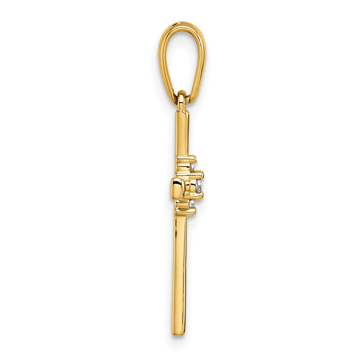 14K 1/20ct. Diamond Cross Pendant-PM5007-005-YA