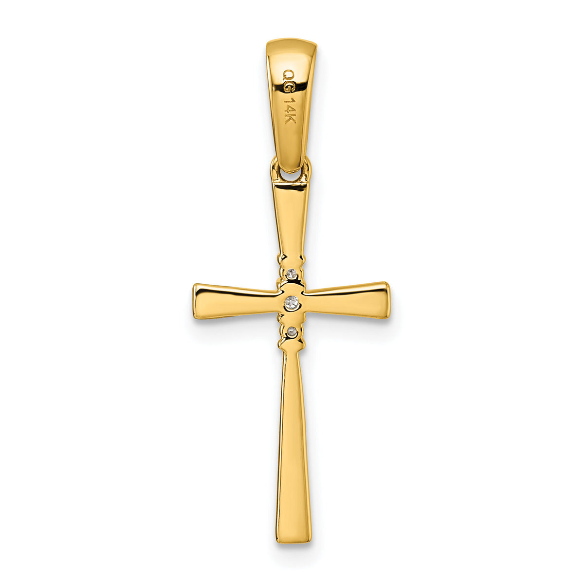 14K 1/20ct. Diamond Cross Pendant-PM5007-005-YA