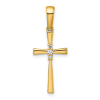 14K 1/20ct. Diamond Cross Pendant-PM5007-005-YA