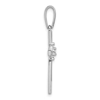 14k White Gold 1/15ct. Diamond Cross Pendant-PM5007-007-WA