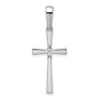 14k White Gold 1/15ct. Diamond Cross Pendant-PM5007-007-WA