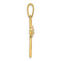 14K 1/15ct. Diamond Cross Pendant-PM5007-007-YA
