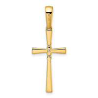 14K 1/15ct. Diamond Cross Pendant-PM5007-007-YA