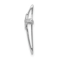 14k White Gold .03ct. Diamond Cross Chain Slide-PM5009-003-WA
