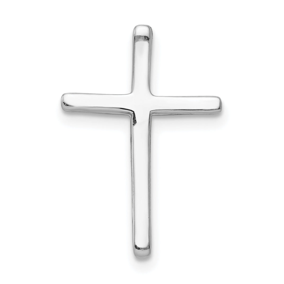 14k White Gold .03ct. Diamond Cross Chain Slide-PM5009-003-WA