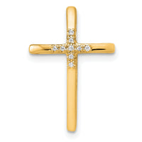 14k .03ct. Diamond Cross Chain Slide-PM5009-003-YA