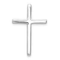 14k White Gold 1/10ct. Diamond Cross Chain Slide-PM5009-010-WA