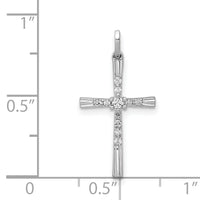 14k White Gold 1/10ct. Diamond Cross Pendant-PM5010-010-WA