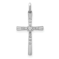 14k White Gold 1/10ct. Diamond Cross Pendant-PM5010-010-WA