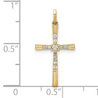 14k 1/10ct. Diamond Cross Pendant-PM5010-010-YA