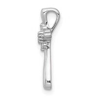 14k White Gold 1/20ct. 5-Stone Diamond Cross Chain Slide-PM5013-005-WA