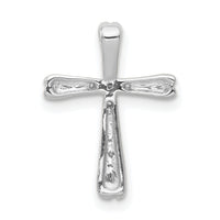 14k White Gold 1/20ct. 5-Stone Diamond Cross Chain Slide-PM5013-005-WA