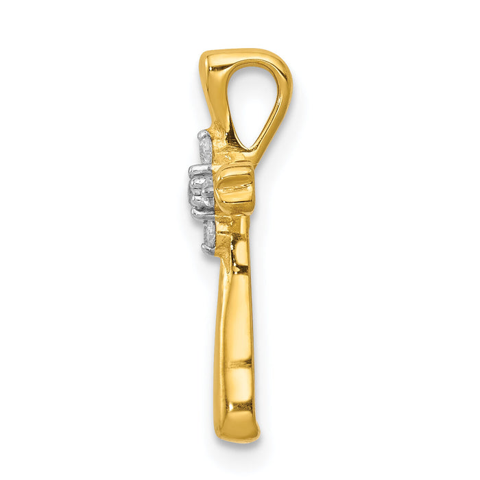 14k Diamond Cross Slide Pendant-PM5013-005-YA