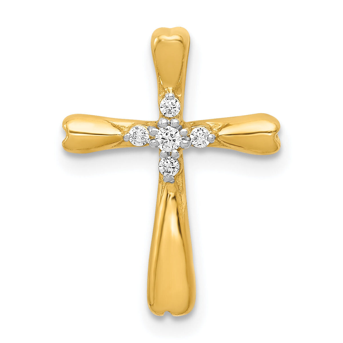 14k Diamond Cross Slide Pendant-PM5013-005-YA