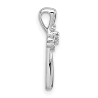 14k White Gold Diamond Cross Chain Slide-PM5013-010-WA