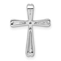 14k White Gold Diamond Cross Chain Slide-PM5013-010-WA
