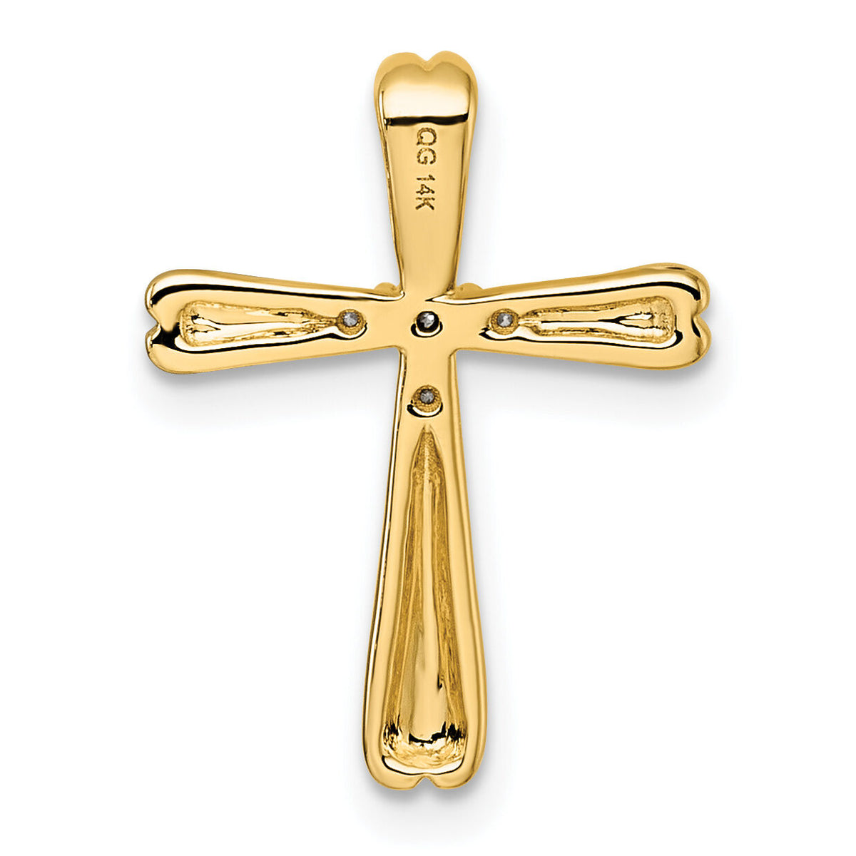 14k Diamond Cross Slide Pendant-PM5013-010-YA