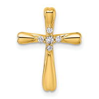 14k Diamond Cross Slide Pendant-PM5013-010-YA