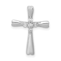 14k White Gold 1/6ct. 5-Stone Diamond Cross Chain Slide-PM5013-016-WA