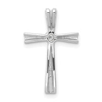 14k White Gold AA Diamond Cross Chain Slide-PM5017-004-WA