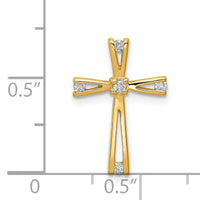 14k AA Diamond Cross Pendant-PM5018-008-YA