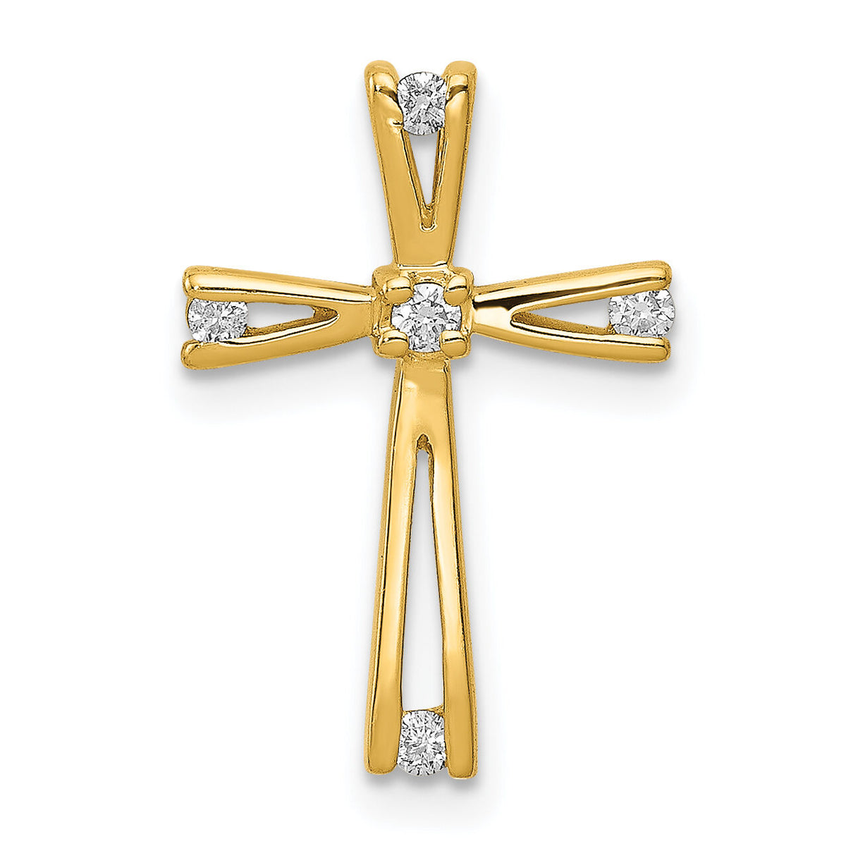 14k AA Diamond Cross Pendant-PM5018-008-YA