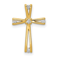 14k AA Diamond Cross Pendant-PM5018-008-YA