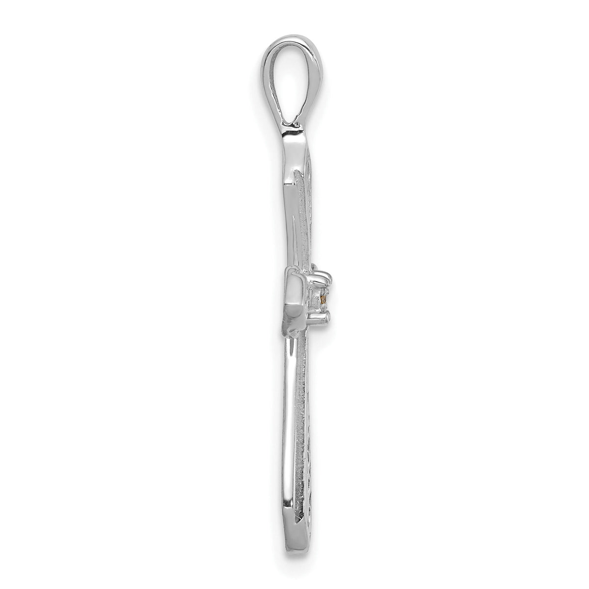 14k White Gold AA Diamond Passion Cross Pendant-PM5021-001-WA