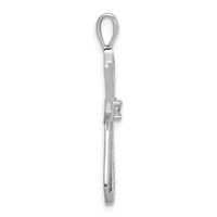 14k White Gold AA Diamond Passion Cross Pendant-PM5021-001-WA