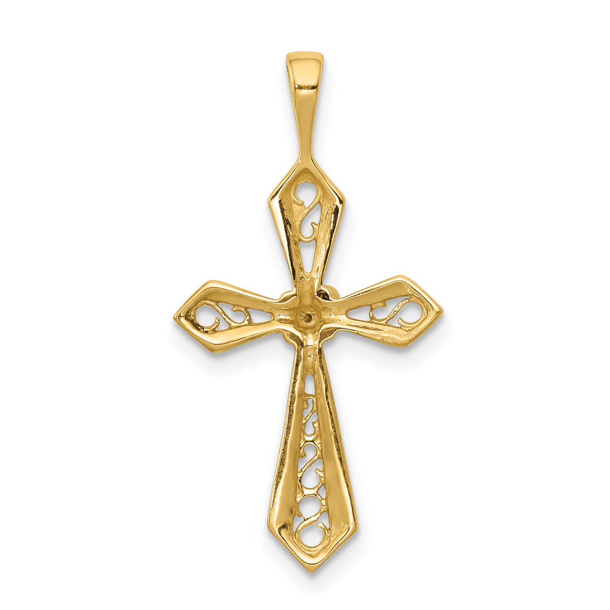14k AA Diamond Passion Cross Pendant-PM5021-001-YA