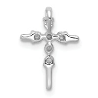 14k White Gold 1/6ct. Diamond Cross Chain Slide-PM5024-016-WA