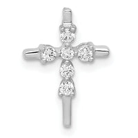 14k White Gold 1/6ct. Diamond Cross Chain Slide-PM5024-016-WA