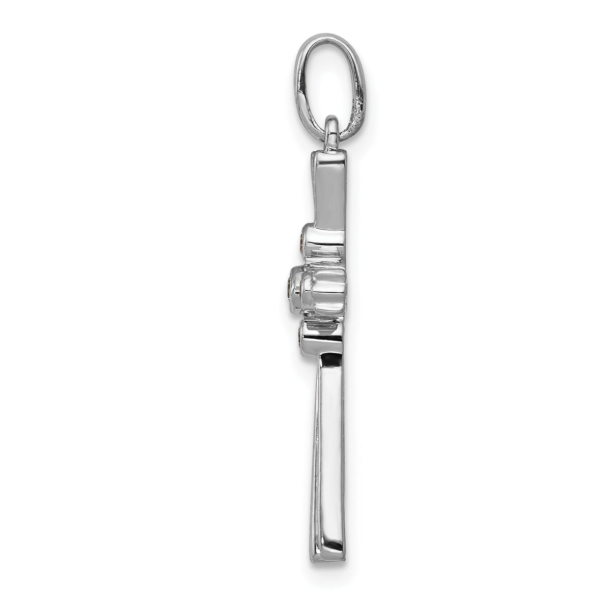 14k White Gold 1/15ct. Diamond Cross Pendant-PM5025-008-WA