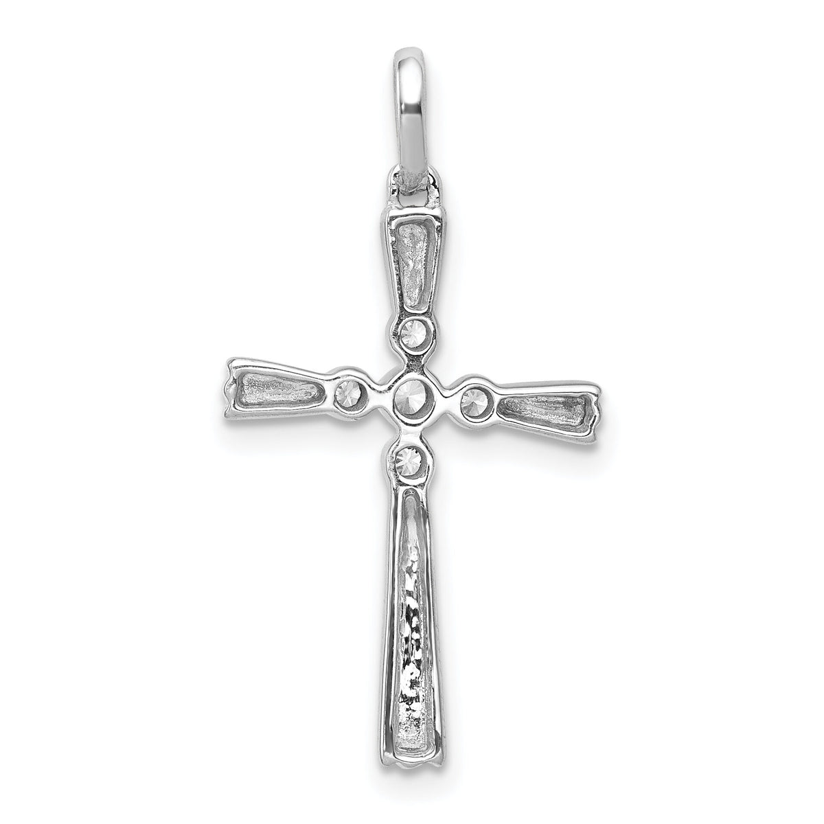 14k White Gold 1/15ct. Diamond Cross Pendant-PM5025-008-WA