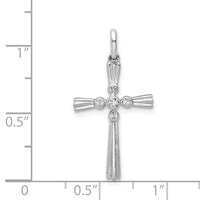 14k White Gold 1/15ct. Diamond Cross Pendant-PM5025-008-WA