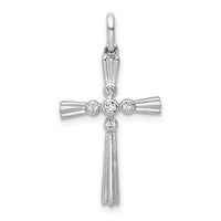 14k White Gold 1/15ct. Diamond Cross Pendant-PM5025-008-WA